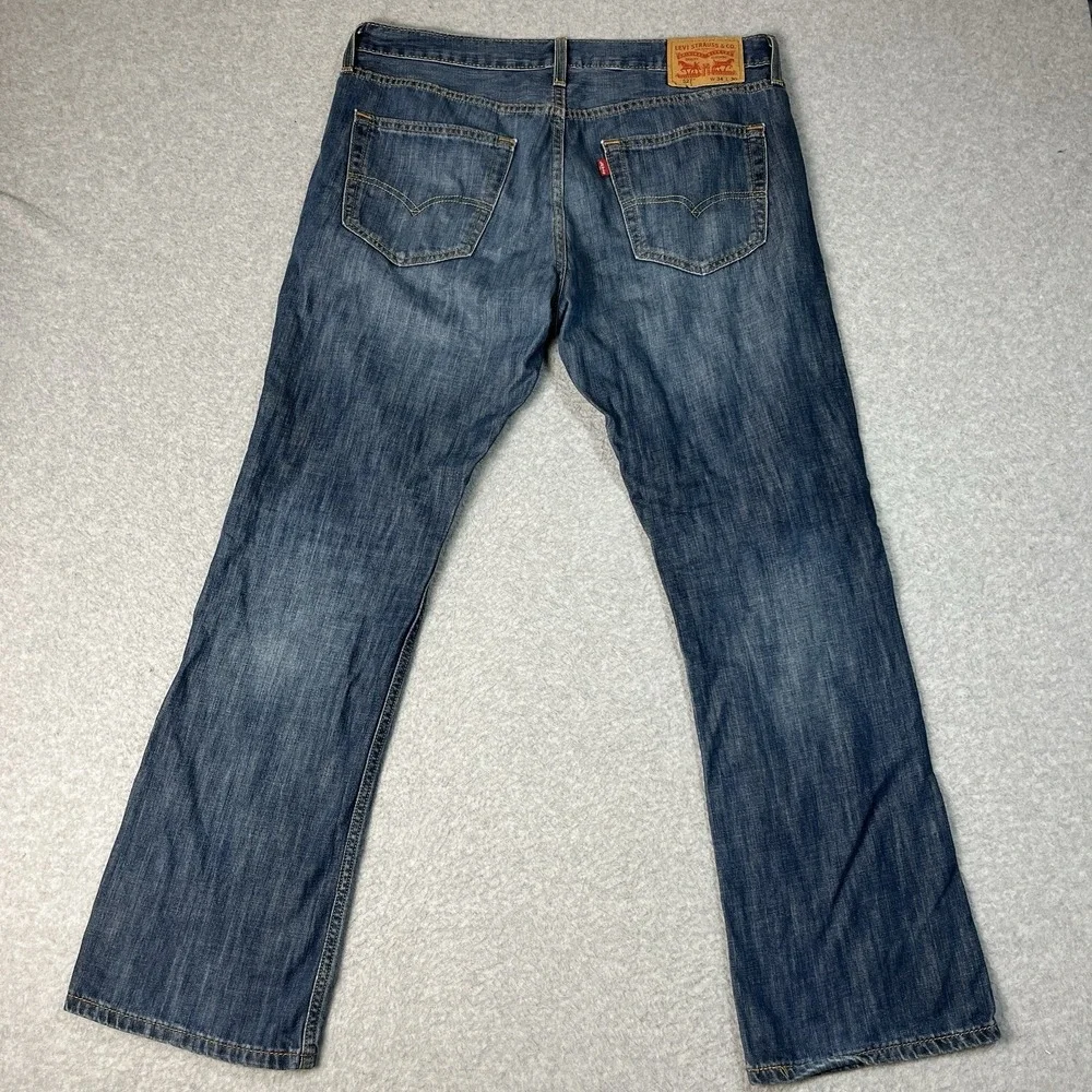 Levis Jeans Mens 34x30 (Fit 36x30) Blue 527 Bootcut Western Cowboy Denim Medium